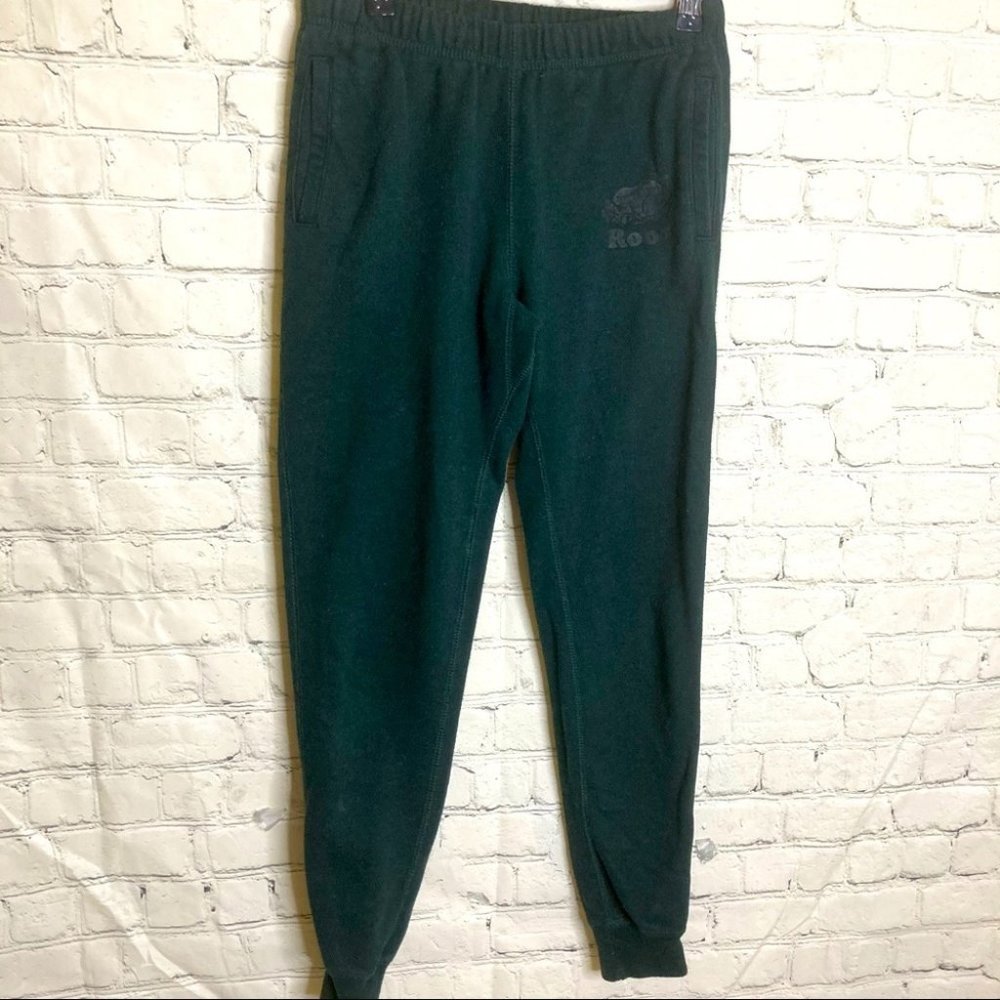 Roots hunter green joggers with pockets